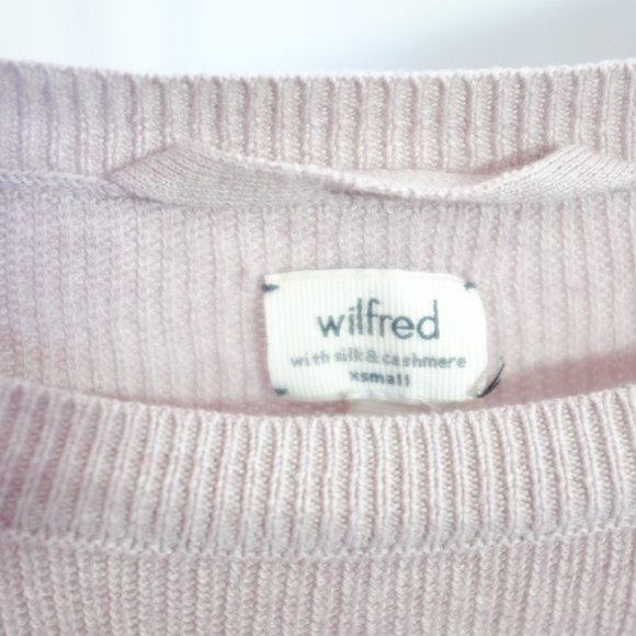 Wilfred grey pink silk and cashmere knit cocoon sweater size XS - Picture 7 of 11